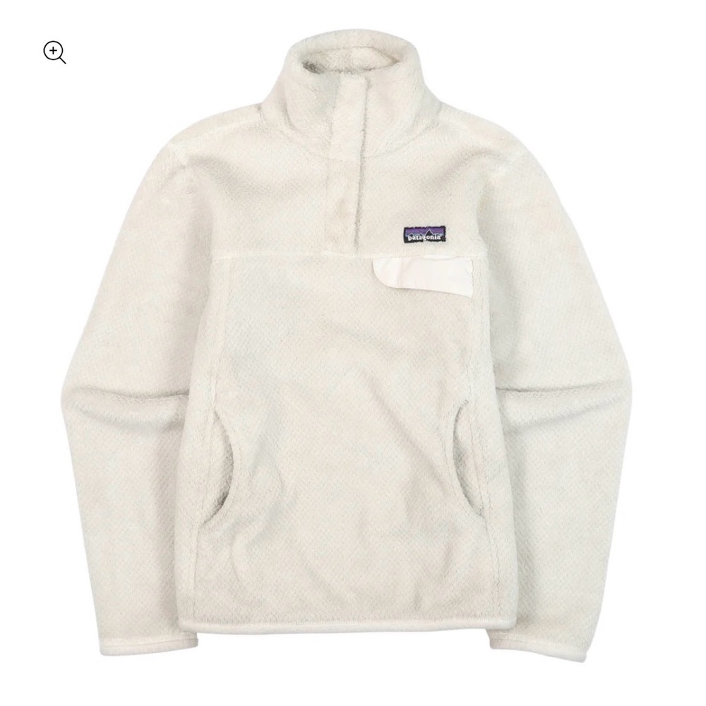 Patagonia  White Re-Tool Snap-T Fleece Pull-Over Large